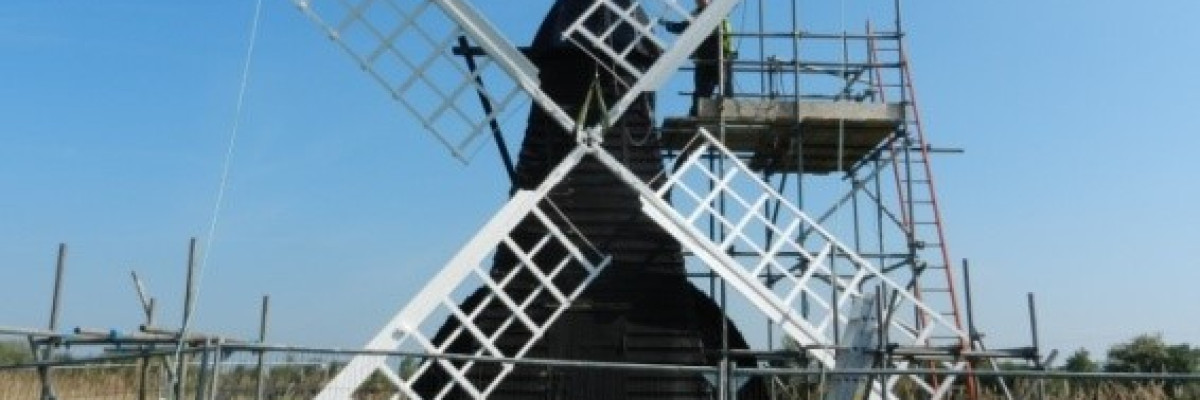 Wicken Fen Mill alsmot restored to its former glory